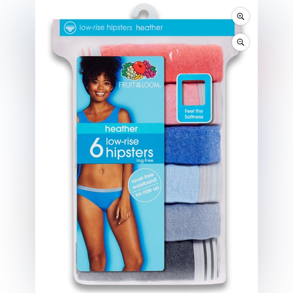 Fruit of the Loom Women's Cotton Low-Rise Hipster Underwear, 8 pack